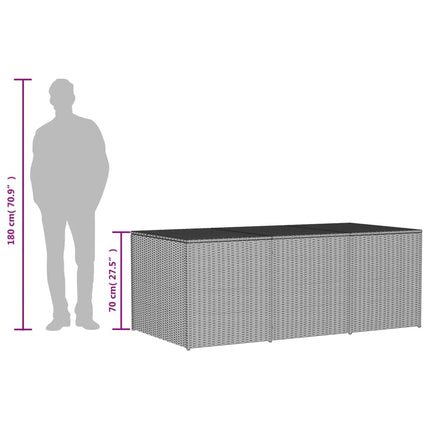 Garden Storage Box Mix Beige 259.9 Gal Poly Rattan