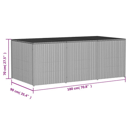 Garden Storage Box Mix Beige 259.9 Gal Poly Rattan
