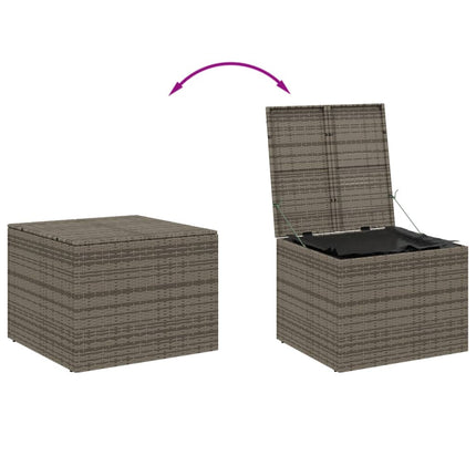 Garden Storage Box Gray 76.9 Gal Poly Rattan