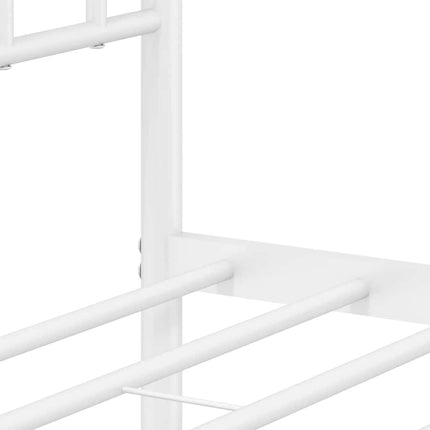 Metal Bed Frame without Mattress with Headboard White 76"x79.9