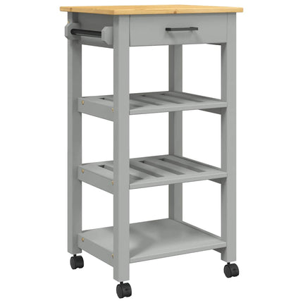 Kitchen Trolley MONZA 18.9"x15.7"x34.8" Solid Wood Pine