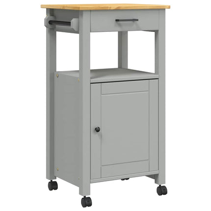 Kitchen Trolley MONZA 18.9"x15.7"x34.8" Solid Wood Pine