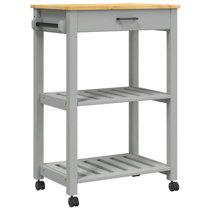 Kitchen Trolley MONZA 23.6"x15.7"x34.8" Solid Wood Pine