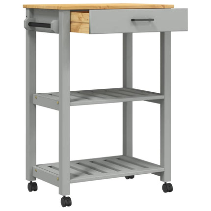 Kitchen Trolley MONZA 23.6"x15.7"x34.8" Solid Wood Pine