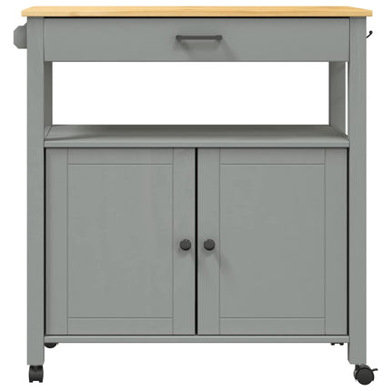 Kitchen Trolley MONZA 33.1"x15.7"x34.8" Solid Wood Pine