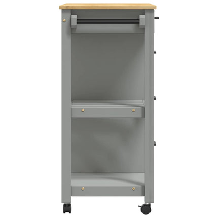 Kitchen Trolley MONZA 33.1"x15.7"x34.8" Solid Wood Pine