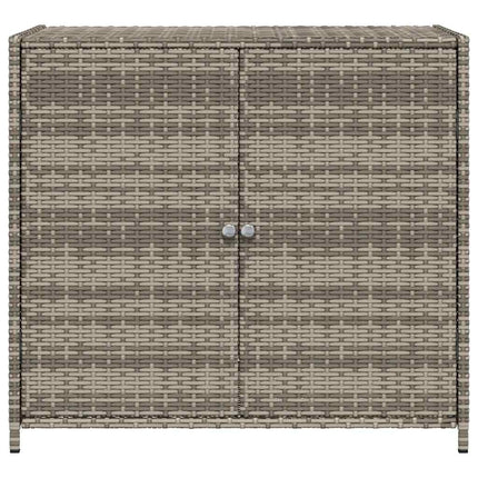 Patio Storage Cabinet Gray 32.7"x17.7"x29.9" Poly Rattan