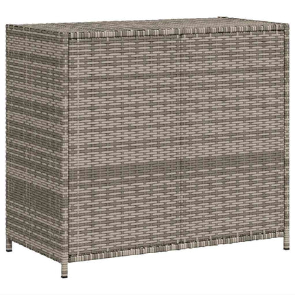 Patio Storage Cabinet Gray 32.7"x17.7"x29.9" Poly Rattan