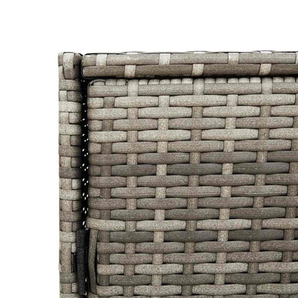 Patio Storage Cabinet Gray 32.7"x17.7"x29.9" Poly Rattan