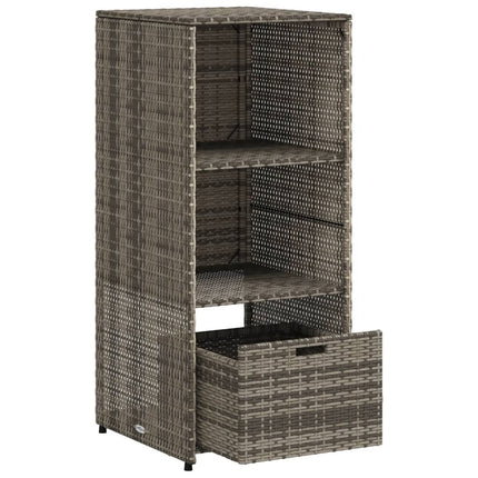 Patio Storage Cabinet Gray 19.7"x21.7"x45.3" Poly Rattan