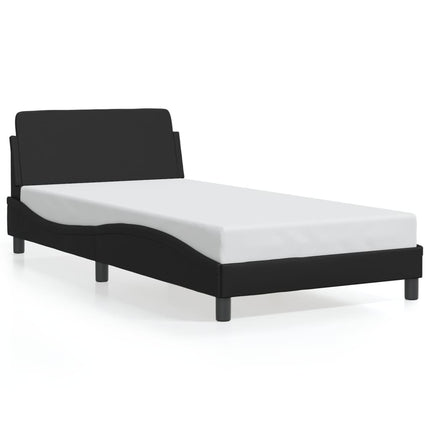 Bed Frame "Dover" Black 39.4"x74.8" Faux Leather