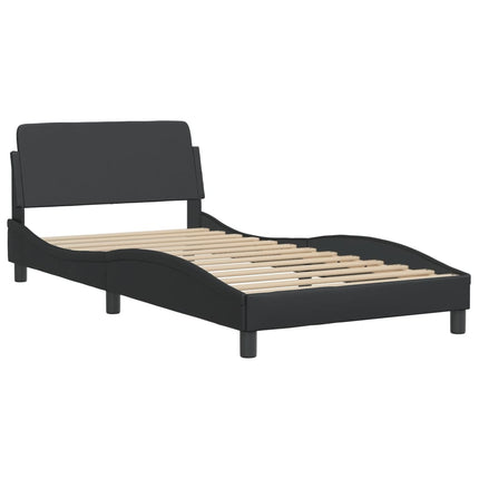 Bed Frame "Dover" Black 39.4"x74.8" Faux Leather