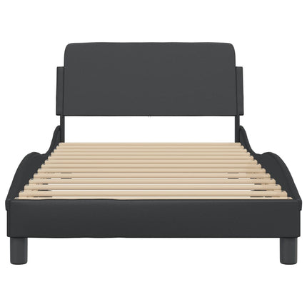 Bed Frame "Dover" Black 39.4"x74.8" Faux Leather