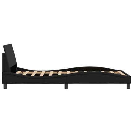 Bed Frame "Dover" Black 39.4"x74.8" Faux Leather