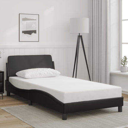 Bed Frame "Dover" Black 39.4"x74.8" Faux Leather