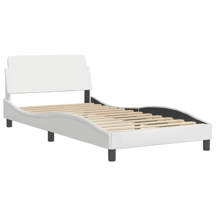 Bed Frame "Dover" White 39.4"x74.8" Faux Leather
