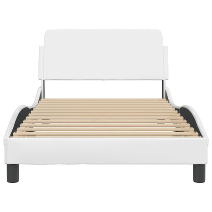 Bed Frame "Dover" White 39.4"x74.8" Faux Leather