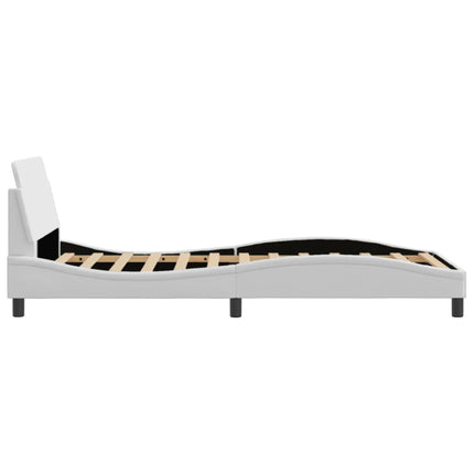 Bed Frame "Dover" White 39.4"x74.8" Faux Leather