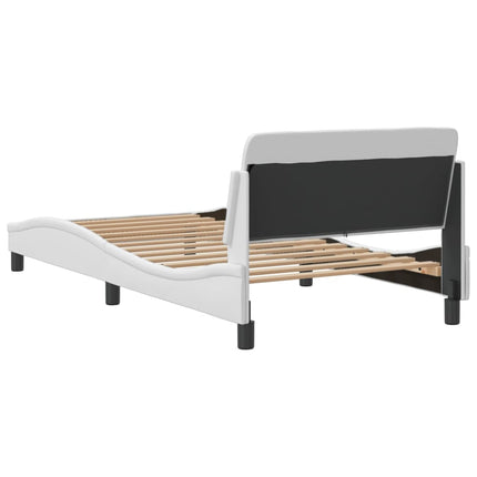 Bed Frame "Dover" White 39.4"x74.8" Faux Leather