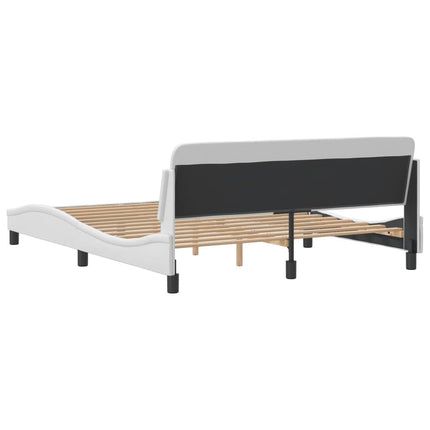 Bed Frame "Dover" White 59.8"x79.9" Faux Leather