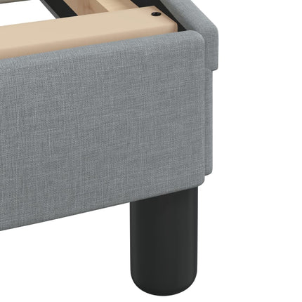 Bed Frame "Dover" Light Gray 76"x79.9" Fabric