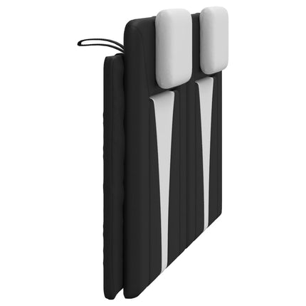 Headboard Cushion "Viana" Black and White 59.8" Faux Leather