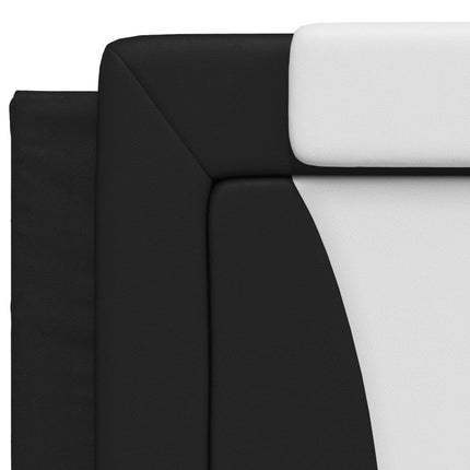 Headboard Cushion "Viana" Black and White 76" Faux Leather
