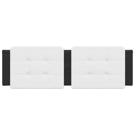 Headboard Cushion "Zadar" White and Black 59.8" Faux Leather