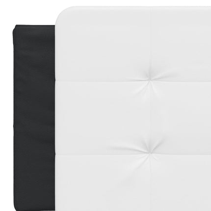 Headboard Cushion "Zadar" White and Black 59.8" Faux Leather