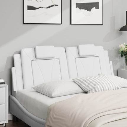 Headboard Cushion "Viana" White 53.9" Faux Leather