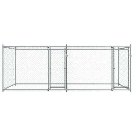 Dog Cage with Doors Gray 13.1'x6.6'x4.9'Galvanized Steel