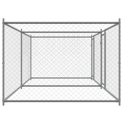 Dog Cage with Doors Gray 13.1'x6.6'x4.9'Galvanized Steel