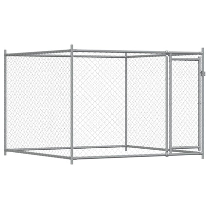 Dog Cage with Doors Gray 13.1'x6.6'x4.9'Galvanized Steel