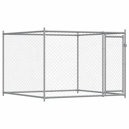 Dog Cage with Doors Gray 19.7'x6.6'x4.9'Galvanized Steel