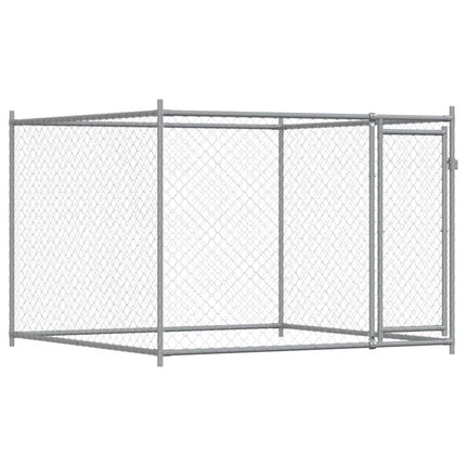 Dog Cage with Doors Gray 32.8'x6.6'x4.9'Galvanized Steel
