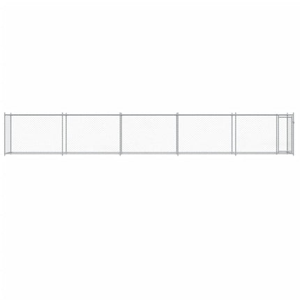Dog Cage with Door Gray 32.8'x6.6'x4.9'Galvanized Steel
