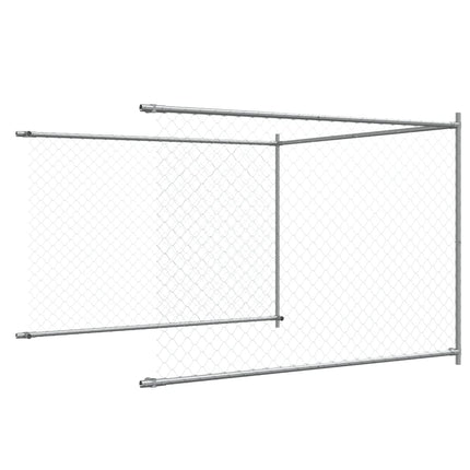 Dog Cage with Door Gray 39.4'x6.6'x4.9'Galvanized Steel