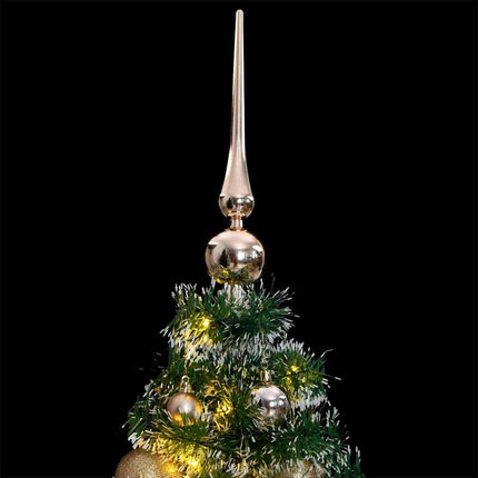Artificial Christmas Tree 150 LEDs&Ball Set&Flocked Snow 59.1