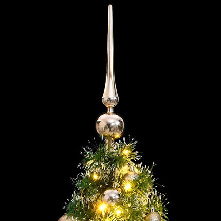 Artificial Christmas Tree 150 LEDs&Ball Set&Flocked Snow 59.1