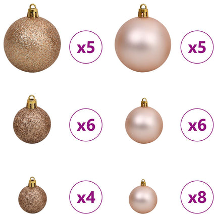 Artificial Christmas Tree White 31.50 x 31.50 x 59.06 in