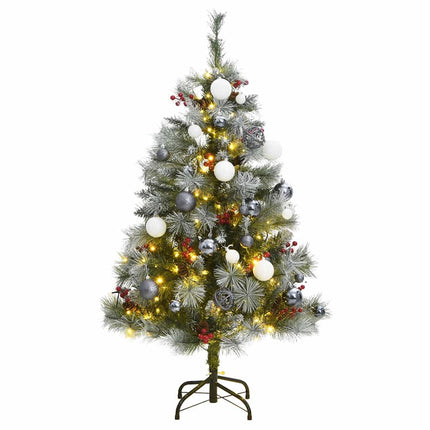 Artificial Hinged Christmas Tree 150 LEDs & Ball Set 47.2