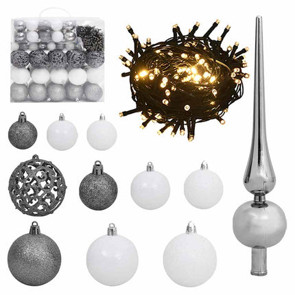 Artificial Hinged Christmas Tree 300 LEDs & Ball Set 70.9