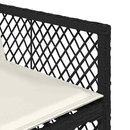 Garden Dining Set Black and Cream