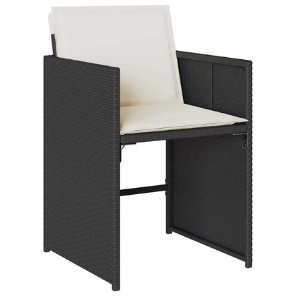 Garden Dining Set Black, Cream White, Brown