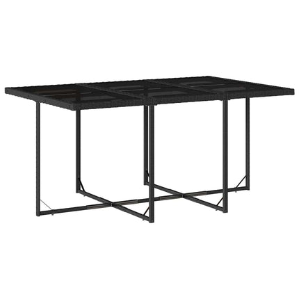 Garden Dining Set Black, Cream white
