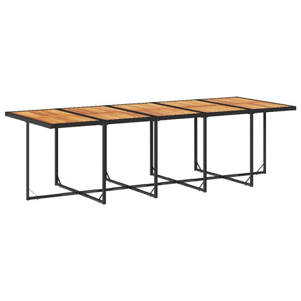Garden Dining Set Black and Brown