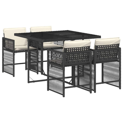 Garden Dining Set Black
