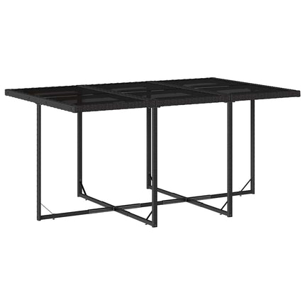 Garden Dining Set Black, Cream White