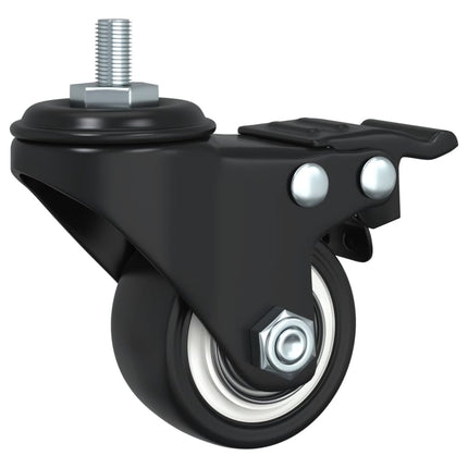 Caster Wheels 4 pcs Black 1.4" Iron