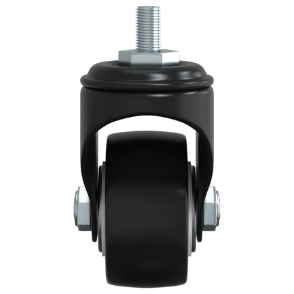 Caster Wheels 4 pcs Black 1.4" Iron